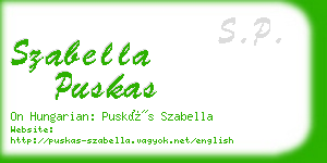 szabella puskas business card